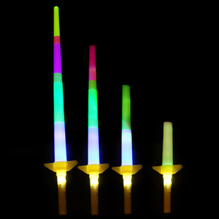 Luminous Four-Section Stick Hot Selling Large Shrink Stick Luminous Stick Flash Stick Four-Section Telescopic Fluorescent Stick Manufacturer Wholesale