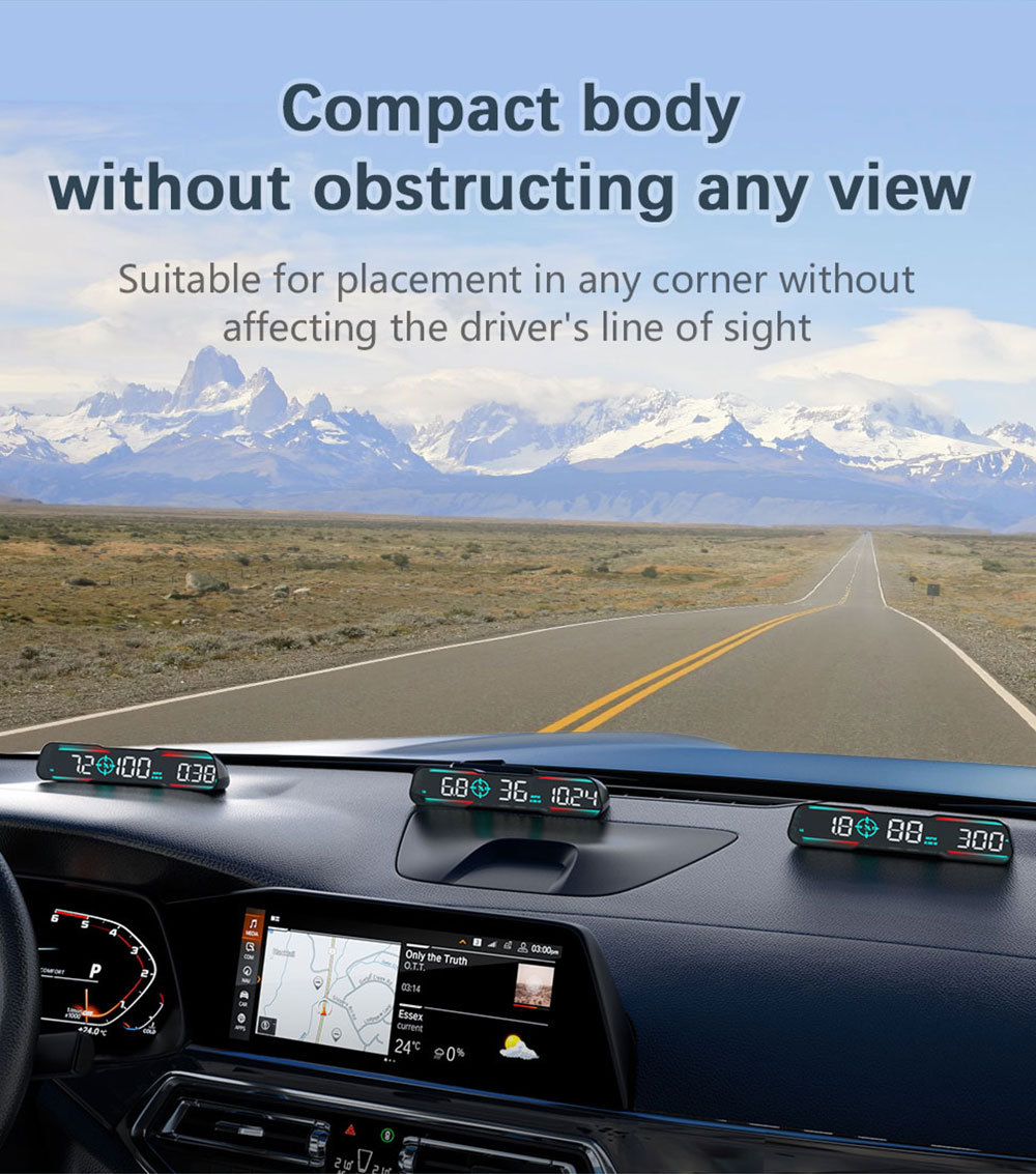 Car-mounted HUD head-up display, universal for cars, with Beidou GPS speedometer, multifunctional, high-definition, traditional Chinese, Hong Kong and Taiwan