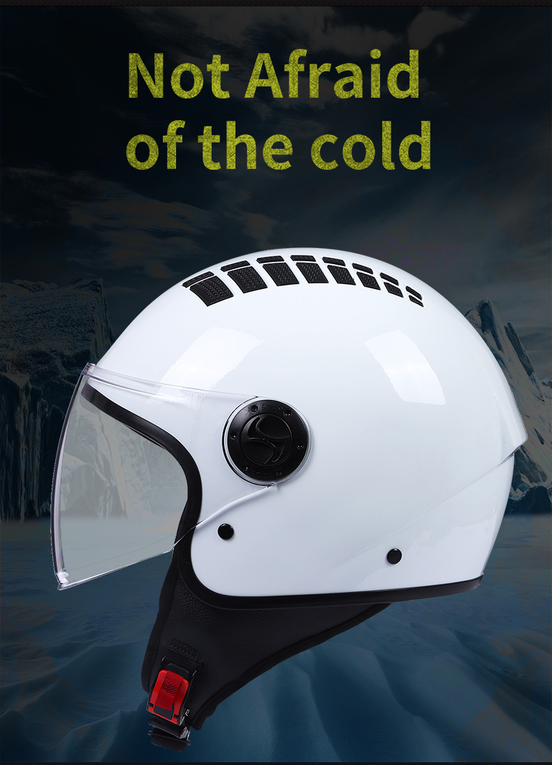 Electric Motorcycle Helmet Lightweight Retro Cruiser Helmet Unisex