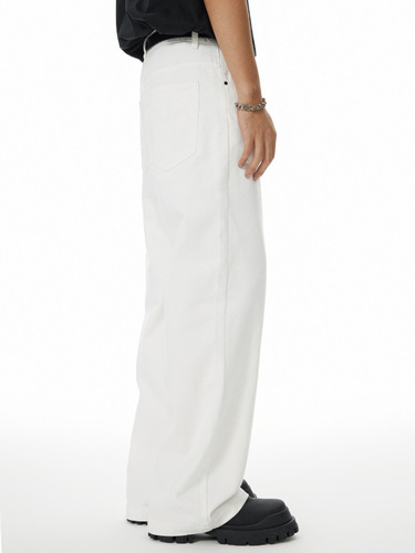 Men's Spring and Autumn 2025 Korean Version Wide Leg Denim Jeans for Men, Slimming, Droopy, Loose Straight Leg Casual Pants