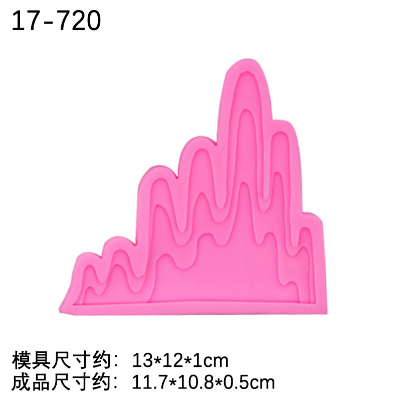 Grande y pequeño Montaña Roca silicona molde pastel chino postre hornear decoración chocolate fondant molde
