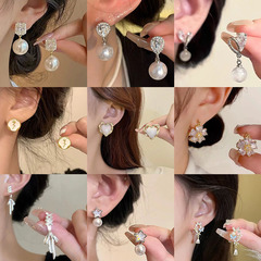 超新簡約新款珍珠耳環女高級感氣質百搭新款耳釘小眾氣質潮流耳飾