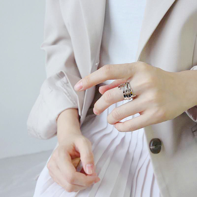 Oval Cz Engagement Ring And Stackable Set In Sterling Silver_voghion.com