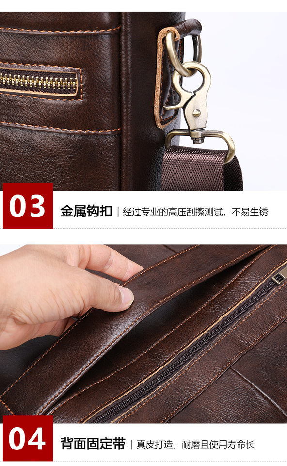 Túi công sở nam da bò thật 39×7×27 cm đựng laptop 14 inch, đeo vai và xách tay — 1115 Màu đen, Màu đen, 1116 màu đen, Cà phê 1116 chi tiết 50