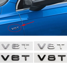 适用奥迪V6T V8T V10 W12塑料车标A4L A6装饰改装叶子板侧标车贴