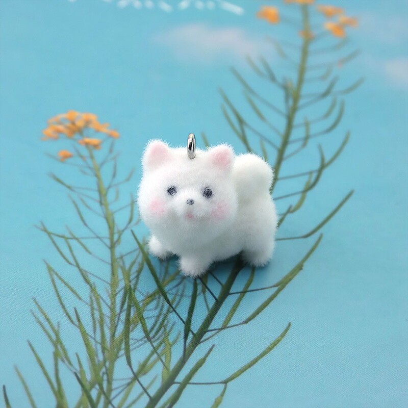 3D植绒树脂背包小熊吊饰diy钥匙扣包包小挂件车载摆件配饰材料|undefined