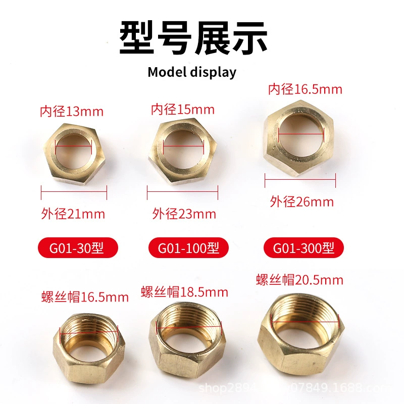 Фабрика подгоняла G01-30 100 300 гаек резака гайка полностью медная Крышка давления резака сварка и резка