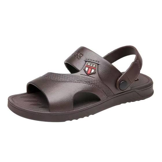 Sandals Men's 2024 Summer Thick-soled Non-slip Breathable Sandals and Slippers for Middle-aged Dad Two-in-One Beach Shoes