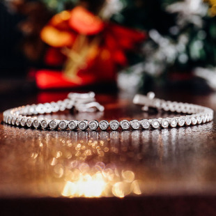 Cross-border Hot-selling Cultivation Drill Tennis Chain Bracelet Niche High-end Sense Full of Drill Fashion Trend European and American Hip-hop Style Bracelet