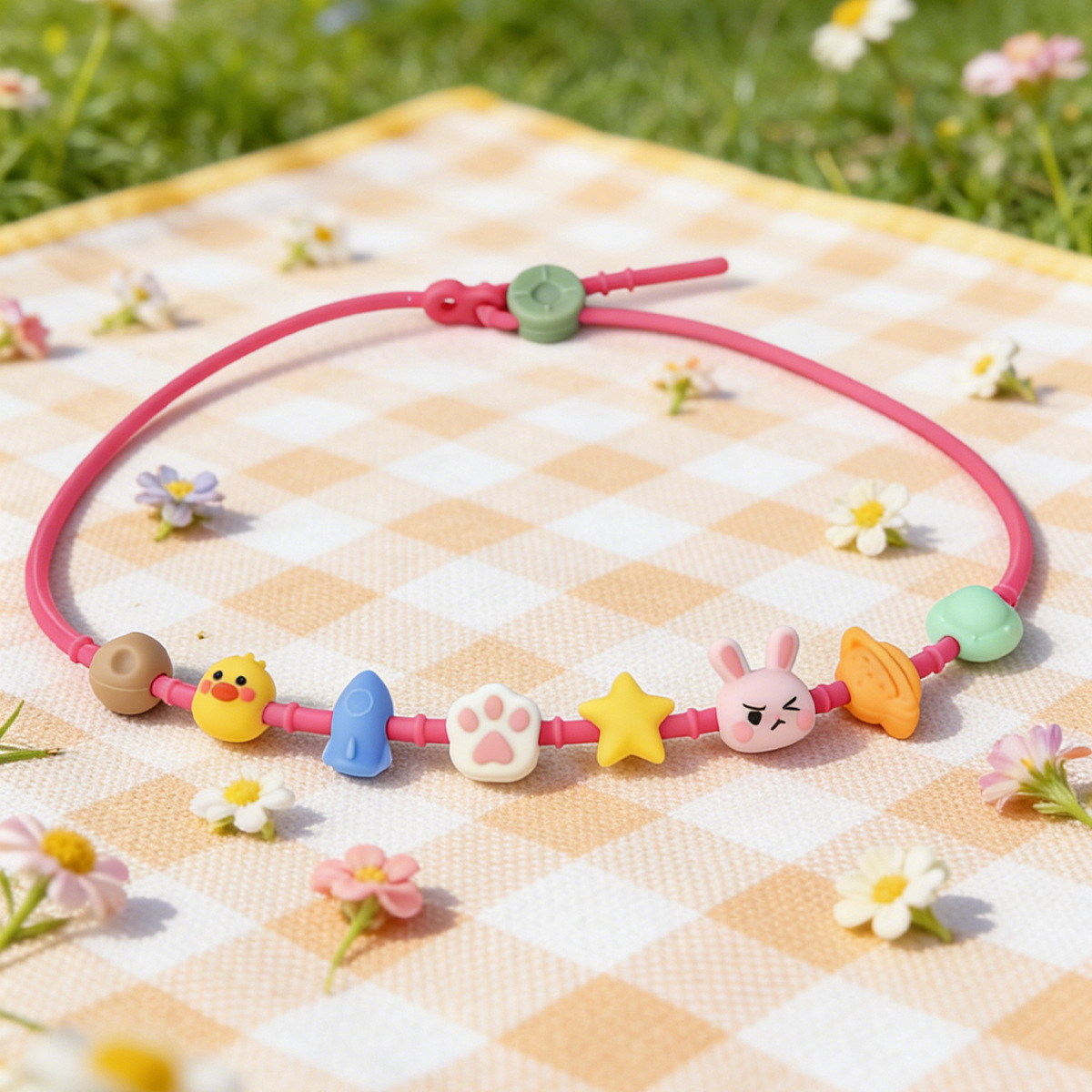 Pulseras anti-mosquitos de dibujos animados para niños pulseras anti-mosquitos adorables DIY aceites esenciales de plantas anti-mosquitos pulseras de silicona al aire libre padres e hijos