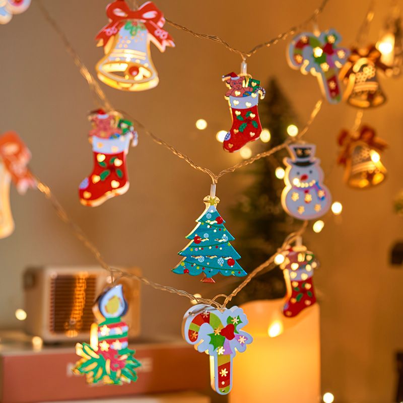 Decoración de Navidad ventanas luces de atmósfera LED luces de color estrellas lámparas parpadeas habitaciones balcón patio decoración doméstica Año Nuevo