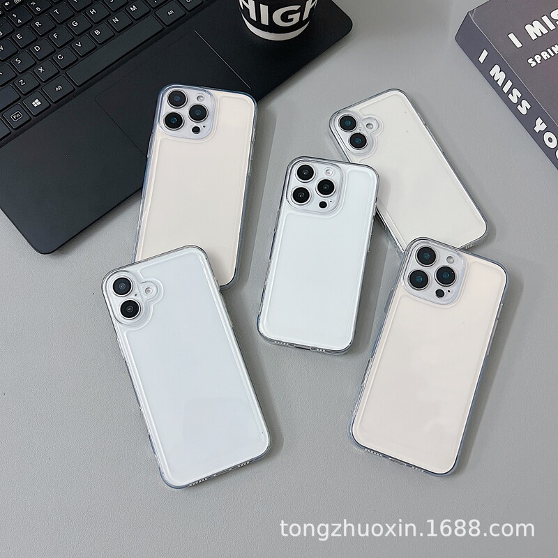 Suitable for Iphone16 High Transparent Space Shell 15 Apple 14Tpu13Promax Large Hole Se Mobile Phone Case Wholesale