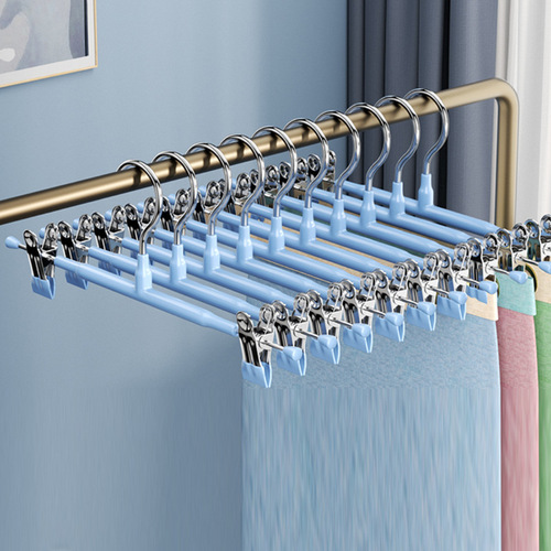 Pant Hanger Expandable Closet Luxury Invisible JK Clip Clothes Hook Anti-Slip Stainless Steel Clothes Rack Thick Skirt Clip Drying Pants Clip