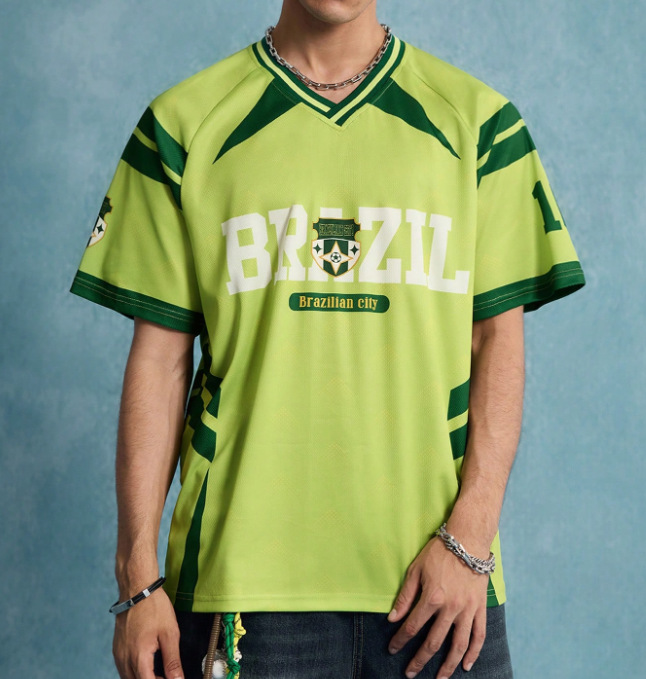 Fábrica directa de verano americano locomotora transfronteriza estilo de diseño de estilo hip hop personalidad camiseta de manga corta al por mayor