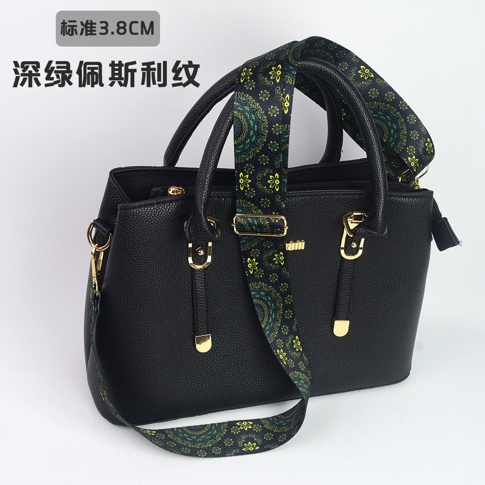 Bolso bandolera con accesorios ultra anchos, bolso de color, correa gruesa, correa de repuesto alargada, correa de hombro de bolso universal ajustable