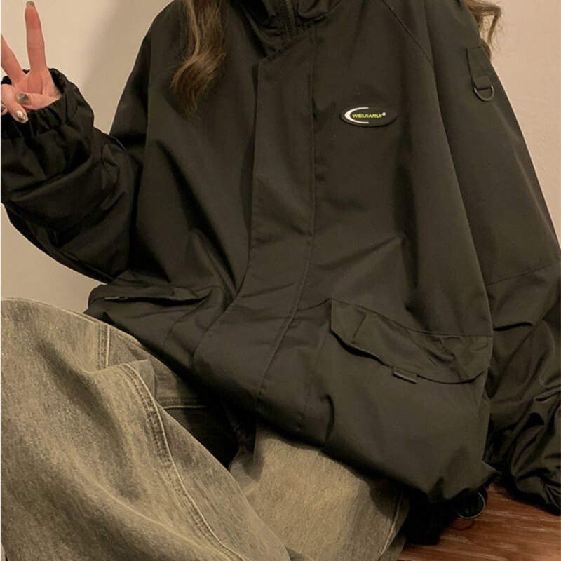 ジャケット レディース レトロ ハイエンド デザイン ニッチ 秋 香港スタイル アメリカン ルーズ ジャケット トレンド 1枚 送料無料|undefined