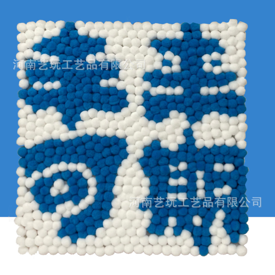 MQH20-031 / 20*20cm（实木内框+画布+毛球材料包）
