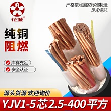 廣州珠江花城牌直銷ZC-YJV阻燃國標銅芯 3/4/5芯建築工程首選電纜