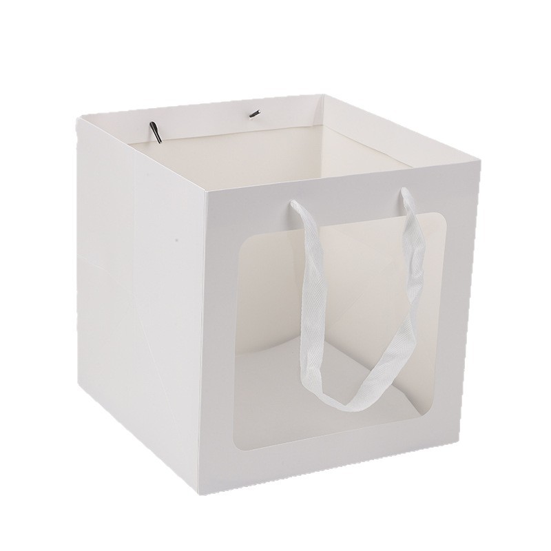 Bolsas de regalo de acompañamiento engrosadas bolsas de papel Kraft Bolsas de papel de cartera bolsas de papel al por mayor bolsas de flores bolsas de regalo cuadradas