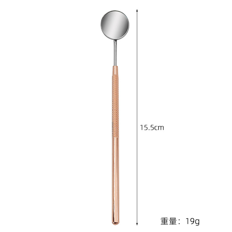 En stock herramientas de belleza espejo de pestañas espejo redondo pequeño Injerto de pestañas falsas espejo de maquillaje de acero inoxidable dentista espejo oral