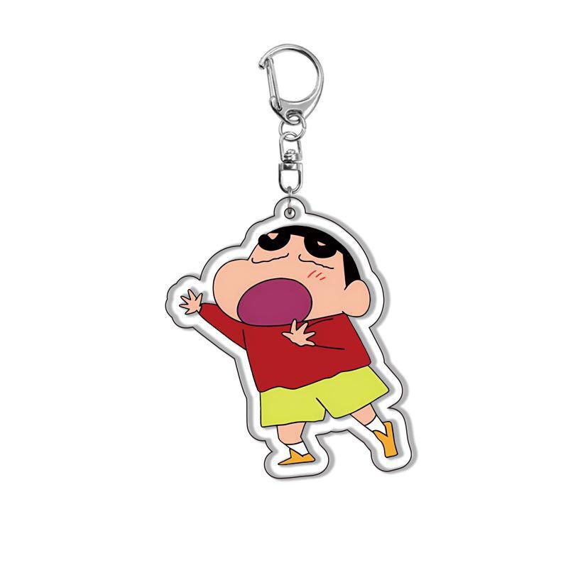 Crayon Shin-Chan Animación Periférico Nohara Shinsuke Xiaokui Xiaobai Nini Colgante de llavero de acrílico entre vientos