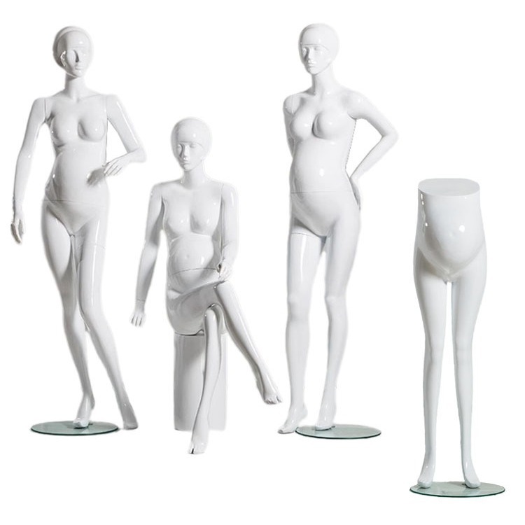 Maniquí de Cuerpo Completo para Embarazada de Fibra de Vidrio para Tienda de Maternidad