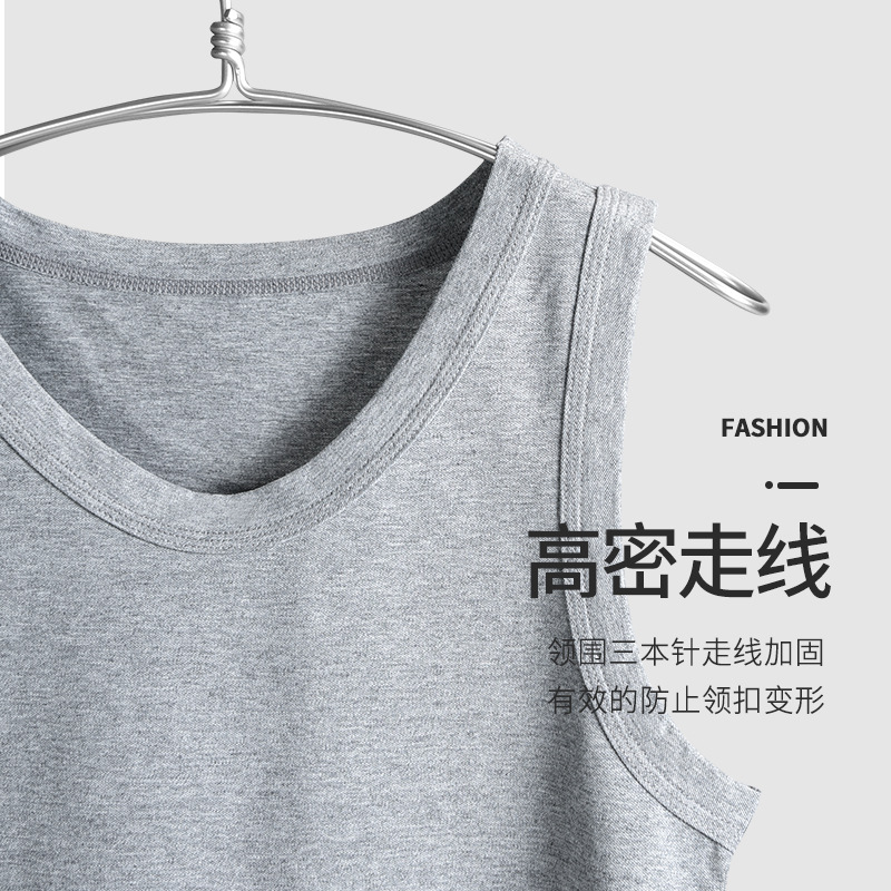 Larga de terciopelo con cuentas de algodón de primavera y verano de los hombres chaleco de algodón de los hombres de fitness sin mangas de punto exterior base de desgaste al por mayor