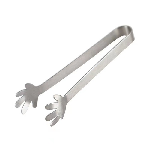 Stainless steel ice clip food clip mini palm shape tea cup clip bread cube sugar ice cube clip