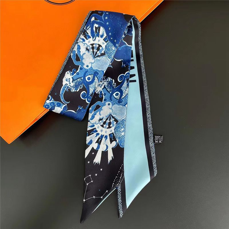 2025 nuevo estilo D bolsa atada bufanda de seda Dai Fei bolsa envuelta asa seda twilly tira larga y estrecha correa correa para el cuello cinta