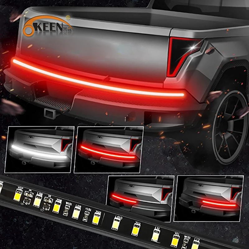 60 pulgadas pickup especial LED de dirección de freno bicolor barra de luz LED tailgate