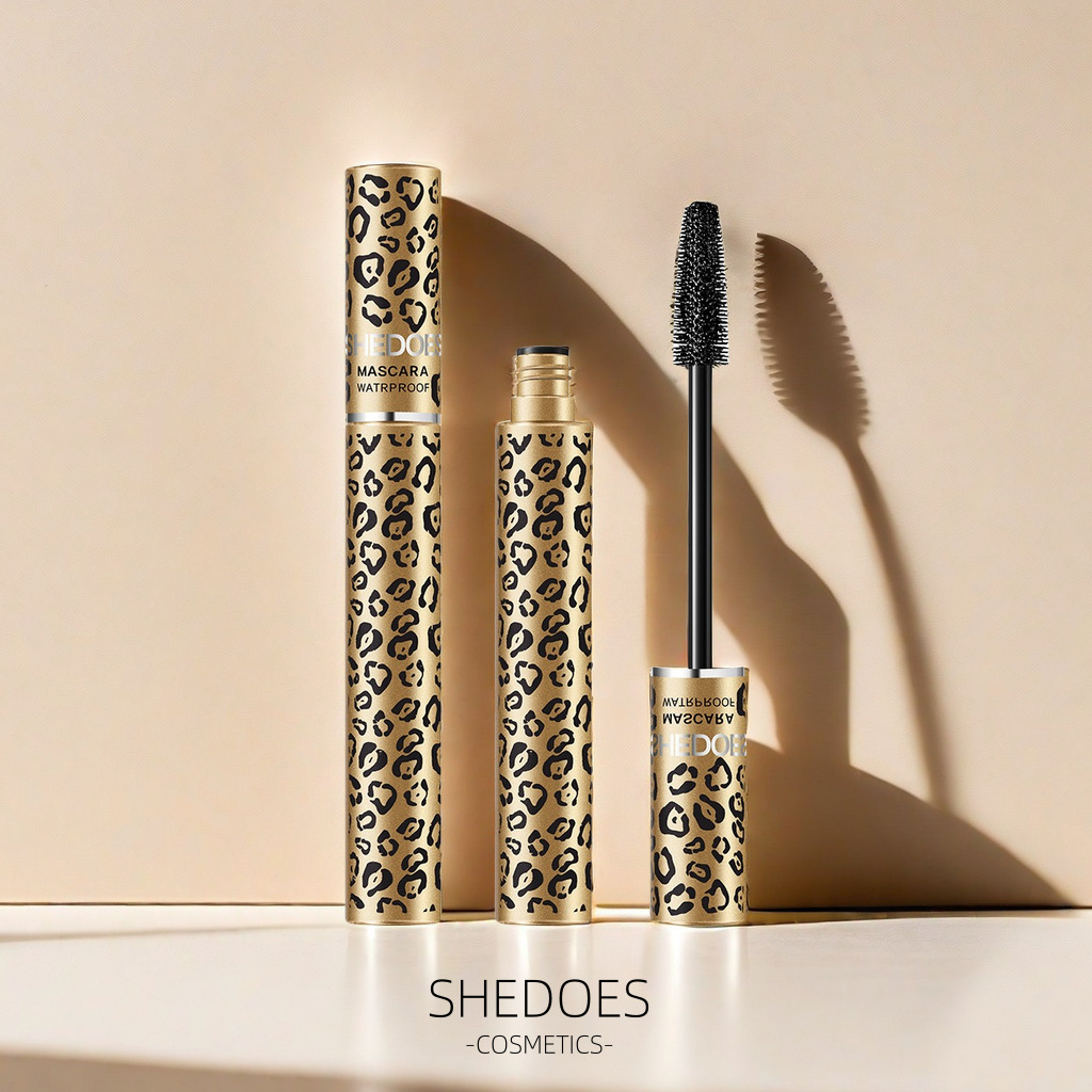Transfronterizo exclusivo SHEDOES leopardo máscara impermeable, fácil de quitar el maquillaje, no se desvanece, estirado, curvilíneo natural, denso