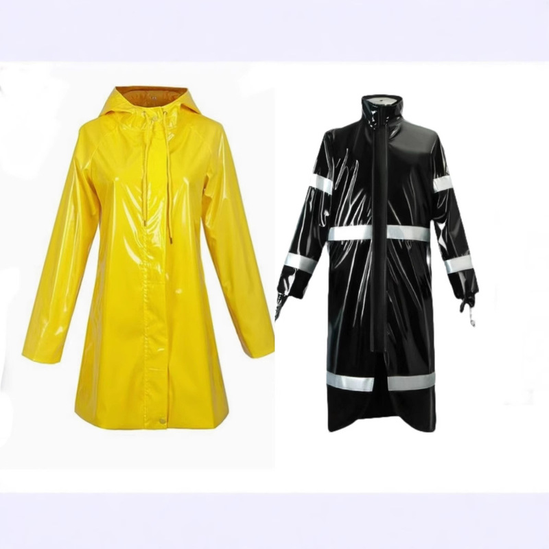 Ghost Mom cos Caroline cosplay Yellow Raincoat, Weeper cos Black Raincoat Halloween Costume