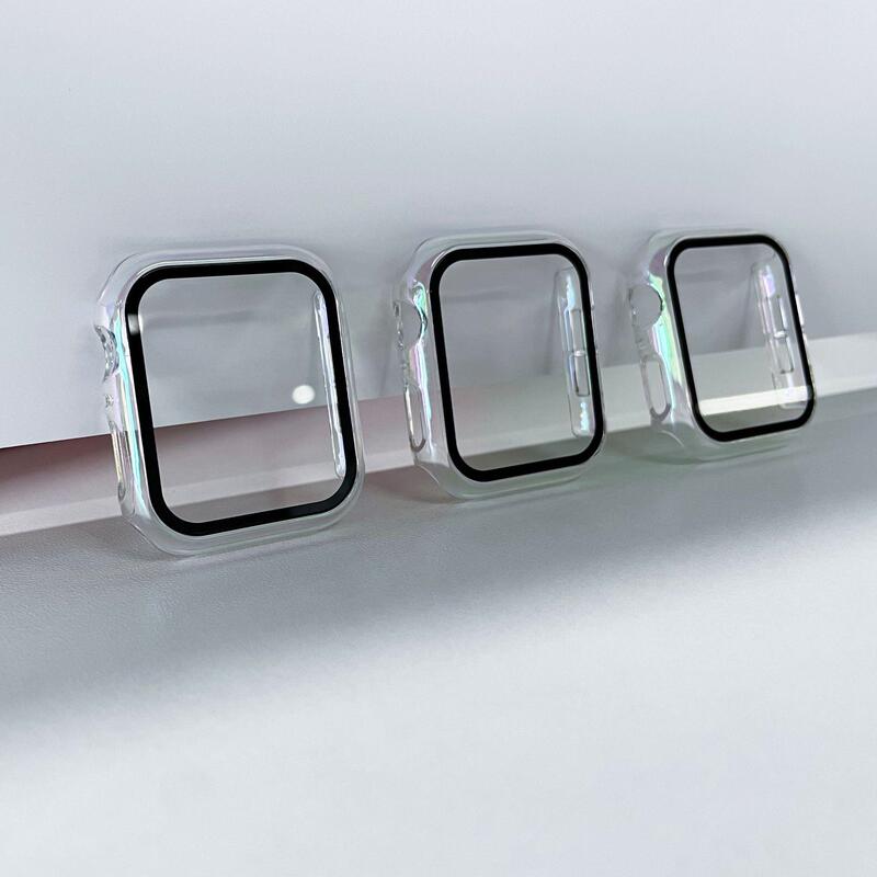 For apple watch 7/8/9 Apple Watch Protective Case Colorful PC Electroplated Tempered Film Integrated s10