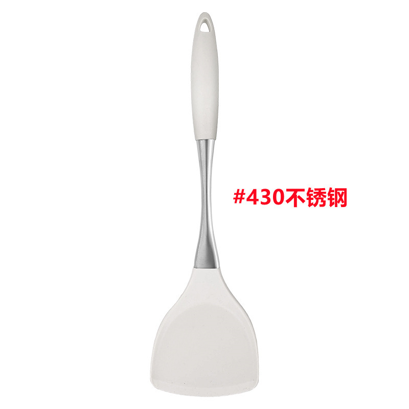 304ステンレスの新しい台所用品のシリカゲルの調理器具のセットは鍋のシリカゲルのシャベルのセットの現物にくっつきません。|undefined