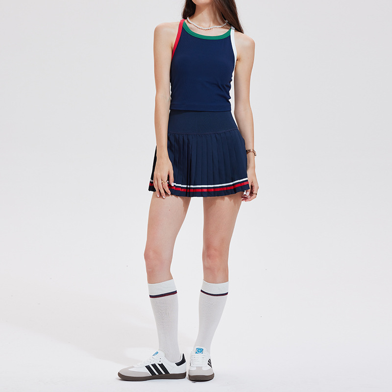 Caijue trajes de tenis transfronterizos femeninos chaleco de yoga antichoque chaleco superior elástico bádminton trajes deportivos femeninos