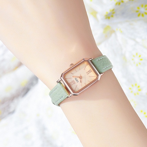 Cardigan Diins niche high-end sense women's watch Korean version student rectangular retro quartz watch for women