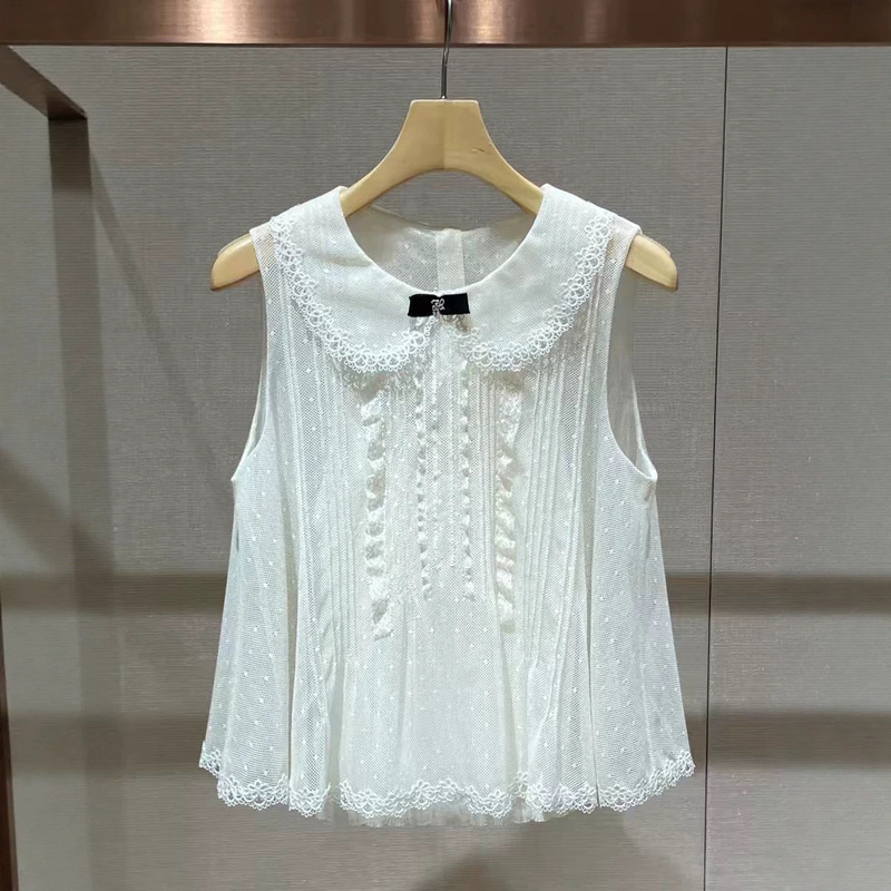 Gorgeous Ladylike Lace Shirt with Doll Collar for Women, Summer 2026 New Model, Unique and Stunning, Age-Reducing Top for Petite Figures