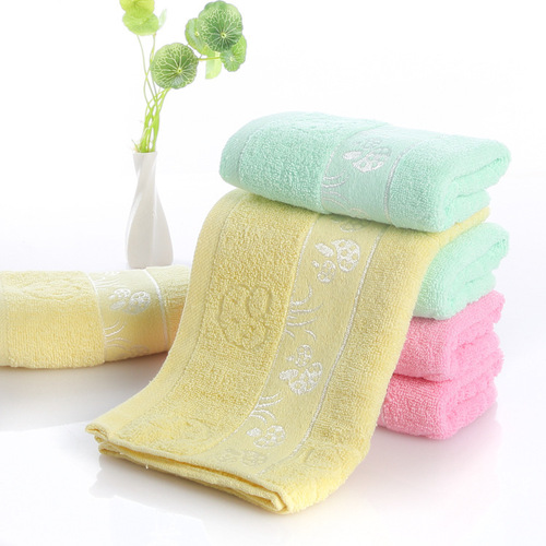 高阳无捻棉毛巾面巾批发可做LOGO礼品广告加厚蘑菇毛巾