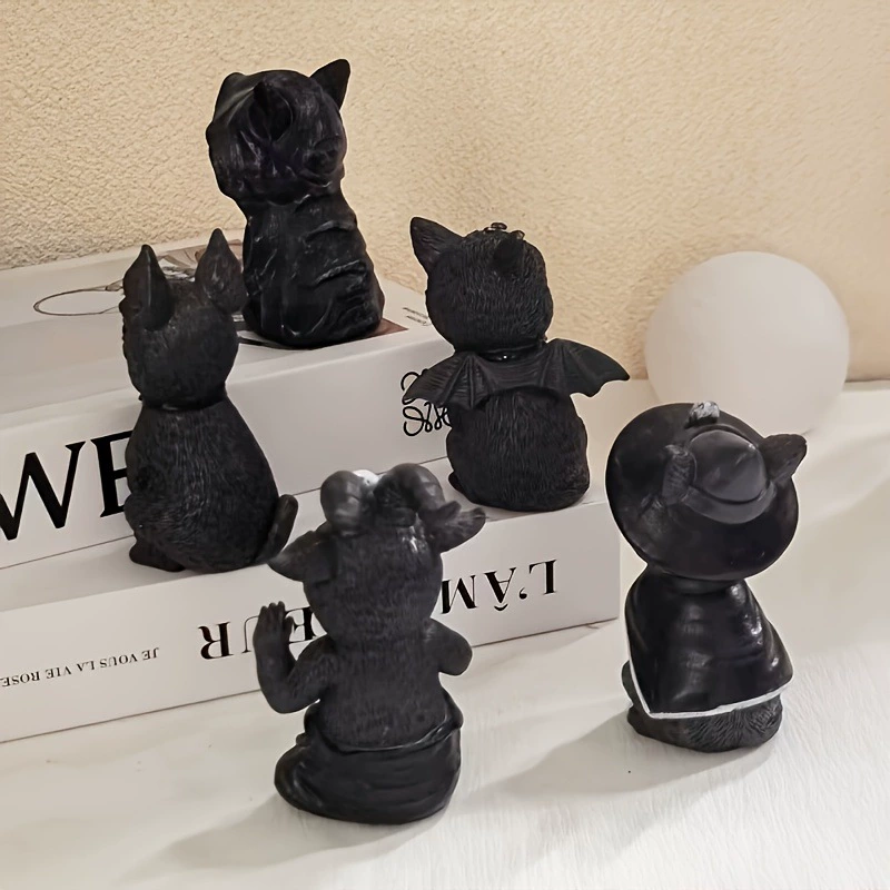 Кошачьи резиновые поделки из смолы — фигурки животных, оконные украшения, подходят для украшения дома и сада