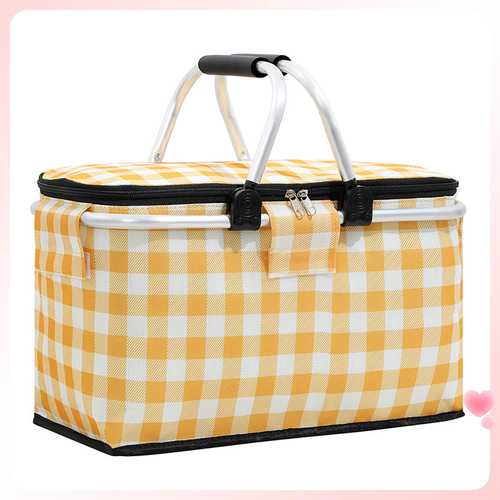 ✅ Insulated picnic basket with foldable ice pack, outdoor insulated cooling carrying basket manufacturer