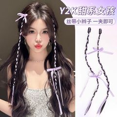 コンサートのかつらのお下げの女性のバレエ風のリボンの麻の花の小さいお下げのドーパミンのカラーのボクシングのお下げのポニーテールのネットの赤い色