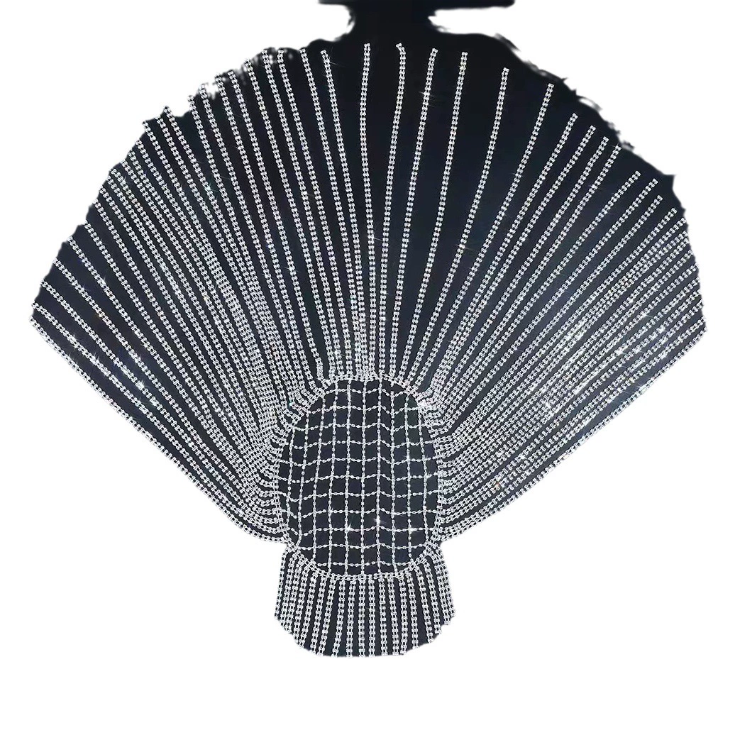 Трансграничные аксессуары для волос, преувеличенные стразы, длинные кисточки, головные уборы, панк-цепочка для волос, ночное шоу Headdress