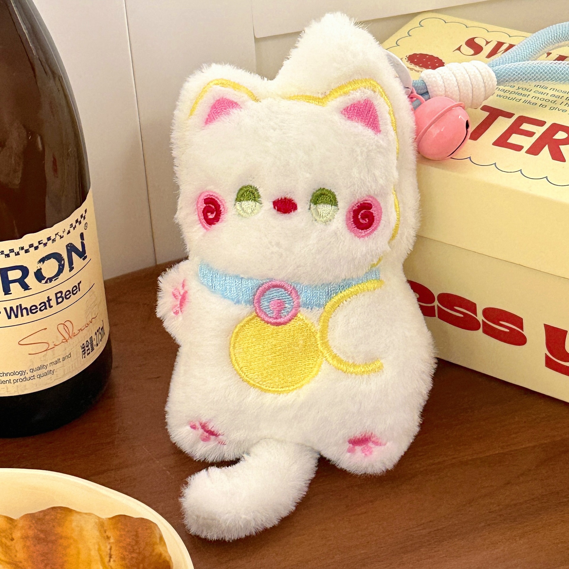 1#Lindo colgante de gatito de peluche con chirrido