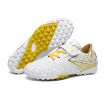 新款低帮魔术贴长钉碎钉儿童足球鞋外贸足球鞋