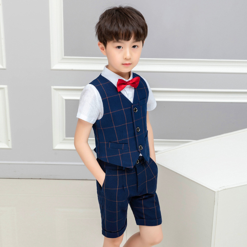 Prince Stage Evening Dress Summer Children's Wear New Men's Children's Small Suit Vest Set Korean-style Children's Day Prince Stage Evening Dress Summer Children's Wear New Men's Children's Small Suit Vest Set Korean-style Children's Day