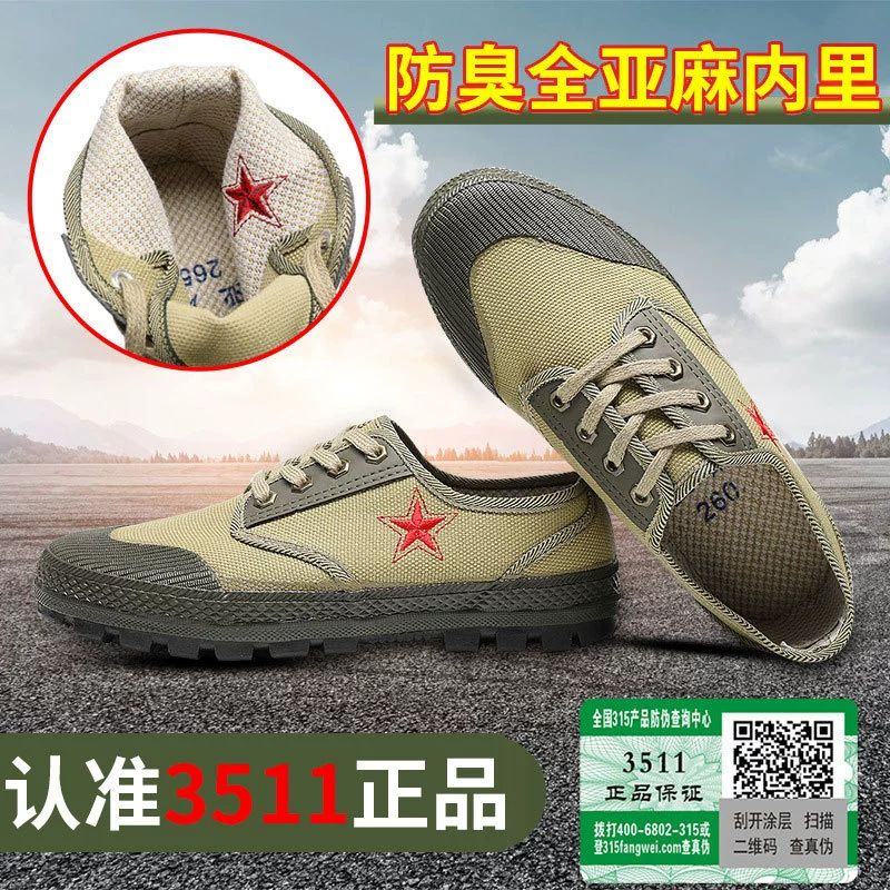 Новые рабочие ботинки 3511 для мужчин: защитные резиновые туфли из канваса и льна, с защитой от запаха, для стройплощадки, желтые.