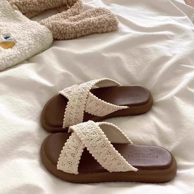 Богемский островной ветер, французские нежные тапки с толстой подошной подошвы