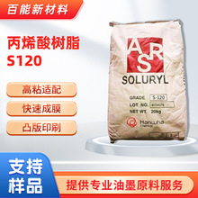 韩华丙烯酸树脂S120高粘度热塑性树脂高粘适配快成膜凸版印刷行业