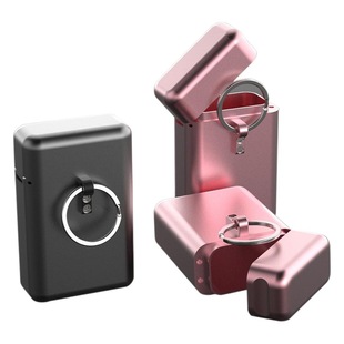 BOSMAA car key shield box KB022 aluminum metal rotating shaft flip magnet suction box with ring buckle
