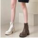 Internet celebrity 2024 early spring new fashion small fashion boots Women's thick heel Martin boots super high heel elegant small boots